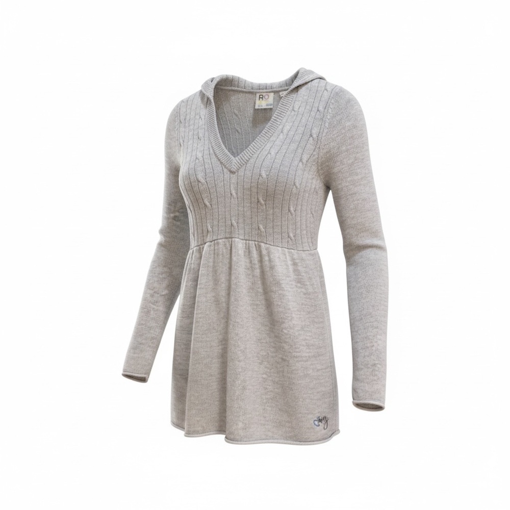 Roxy Gray Hooded Knit Dress